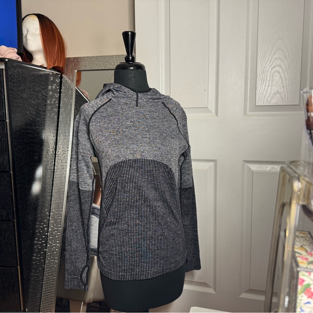 Fabletics and Charcoal Grey Knit Hoodie
